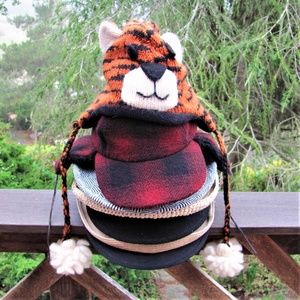 Collection of 7 hats; E. Bauer, Scala, Ann Taylor